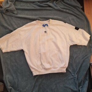 Short Sleeve ADIDAS back spellout sweatshirt  Like new  Size S